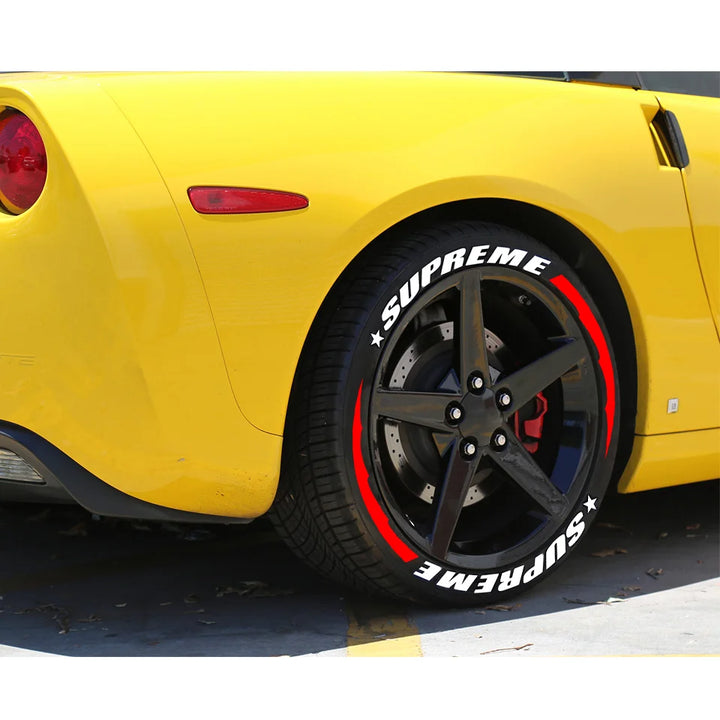 Tire Letter Stickers 3D Stereo Car Wheel