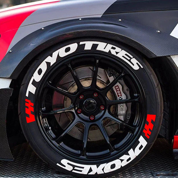 Permanent Tire Lettering Sticker TOYO TIRES PROXES 3D