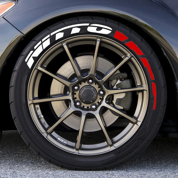 rubber tire letter stickers waterproof