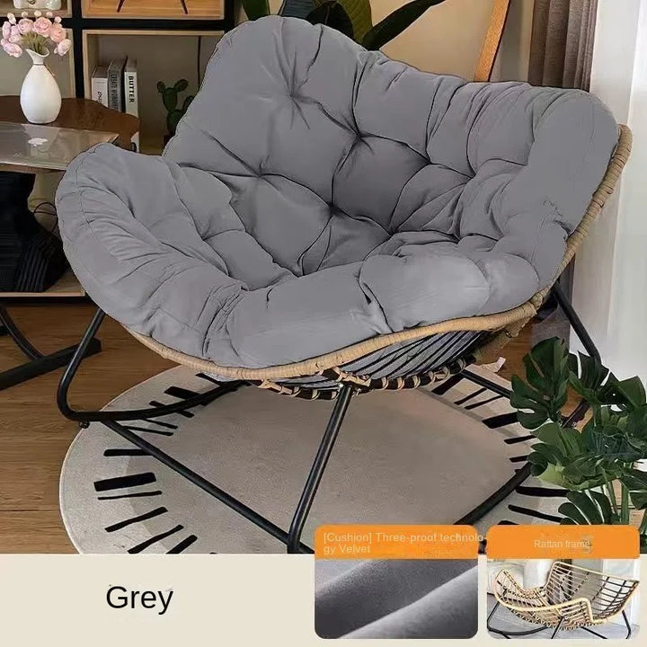 X&D Human Bird Nest Rattan Weaving Rocking Chair