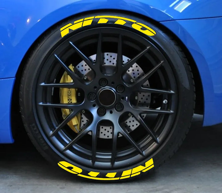 rubber tire letter stickers waterproof