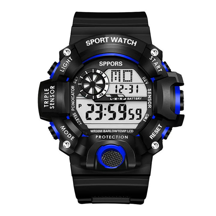 RUBBER Sports Electronic Wristwatch