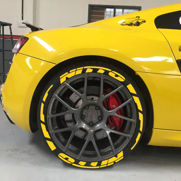 rubber tire letter stickers waterproof