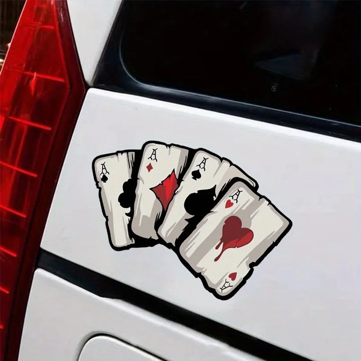 Poker Spades A Pattern Motorcycle Decals