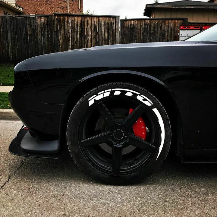 rubber tire letter stickers waterproof