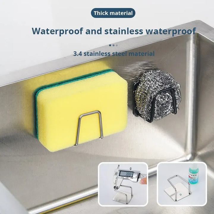 1pc Stainless Steel Sink Sponge Rack