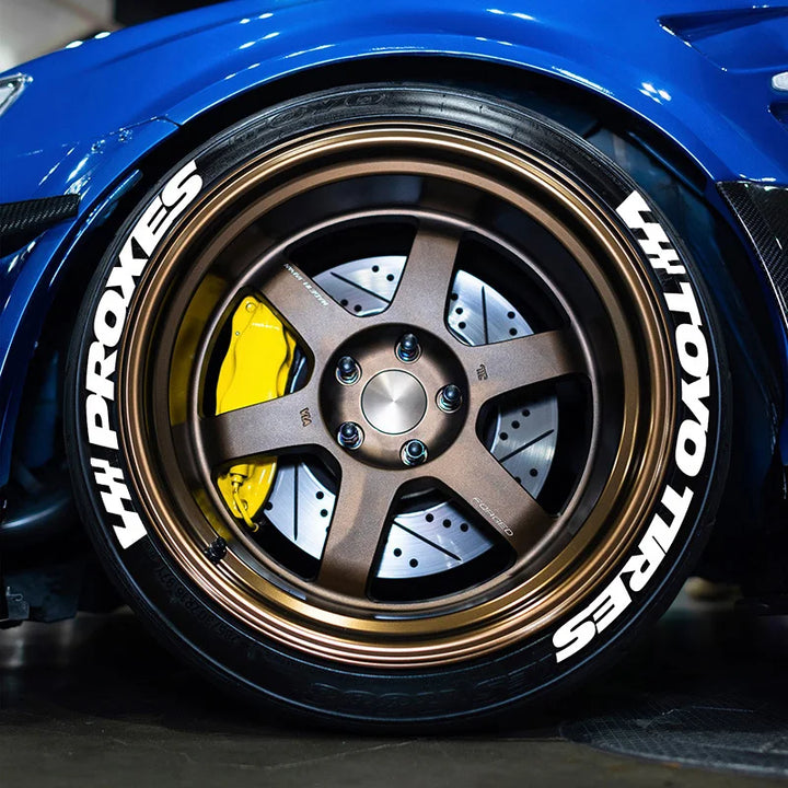 Permanent Tire Lettering Sticker TOYO TIRES PROXES 3D