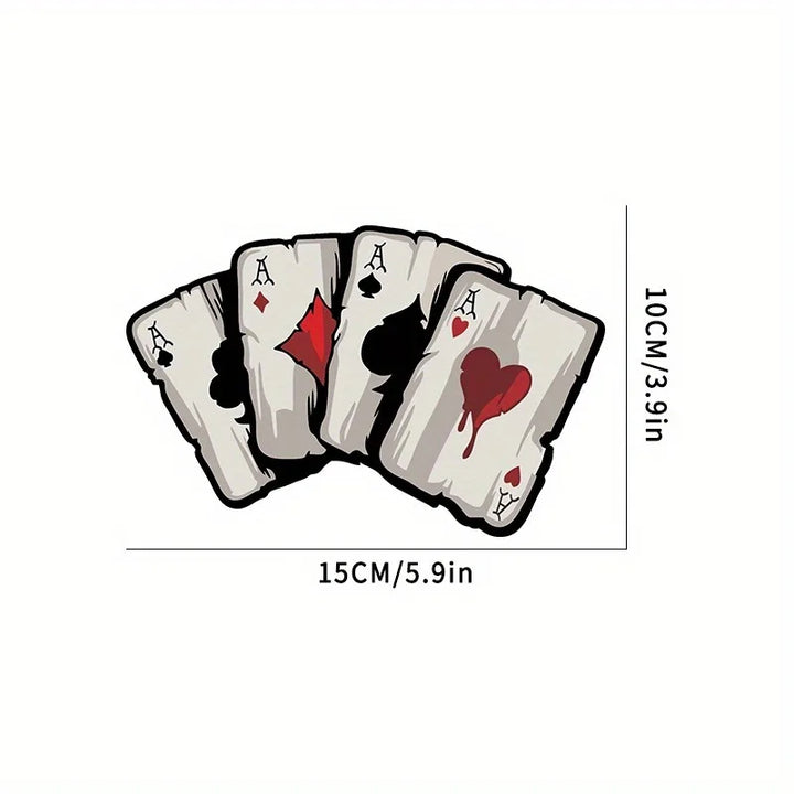 Poker Spades A Pattern Motorcycle Decals