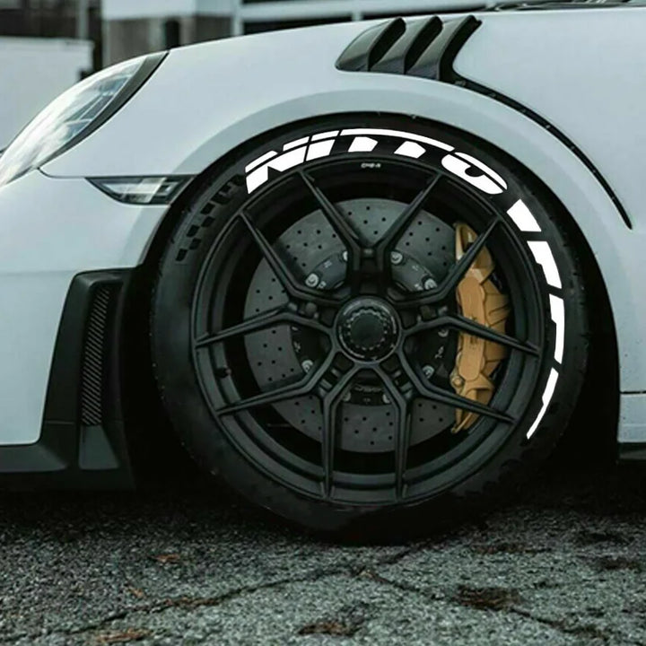 rubber tire letter stickers waterproof