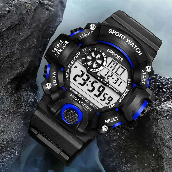 RUBBER Sports Electronic Wristwatch