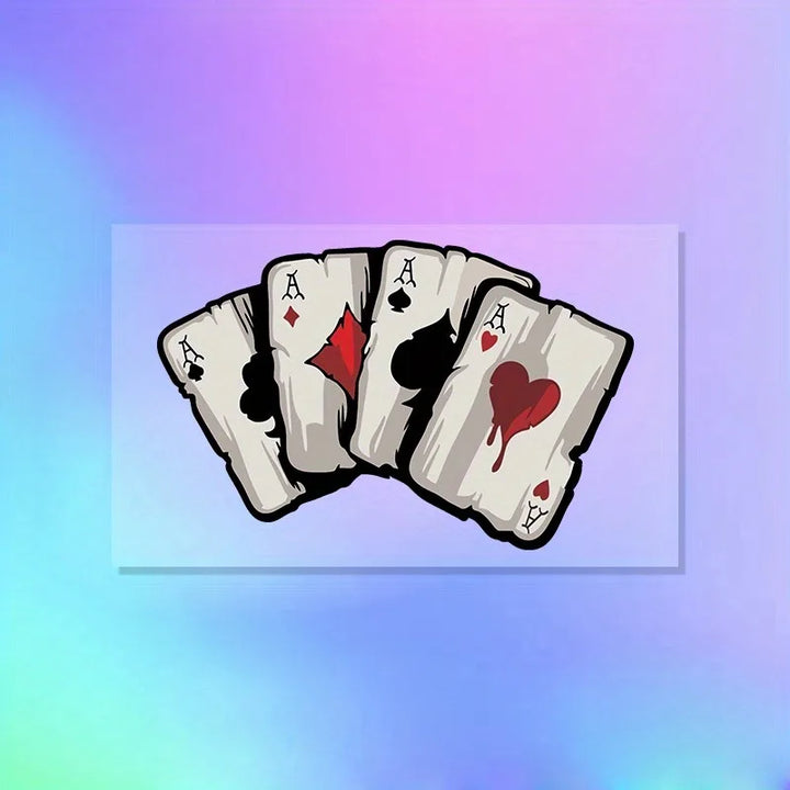 Poker Spades A Pattern Motorcycle Decals