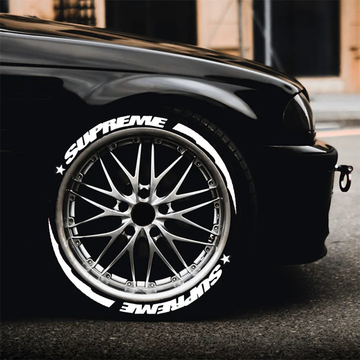 Tire Letter Stickers 3D Stereo Car Wheel