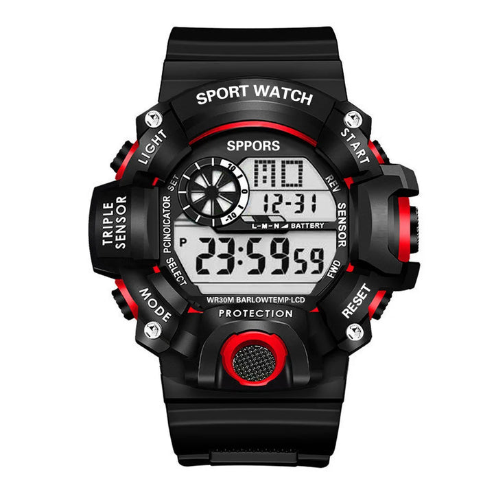 RUBBER Sports Electronic Wristwatch