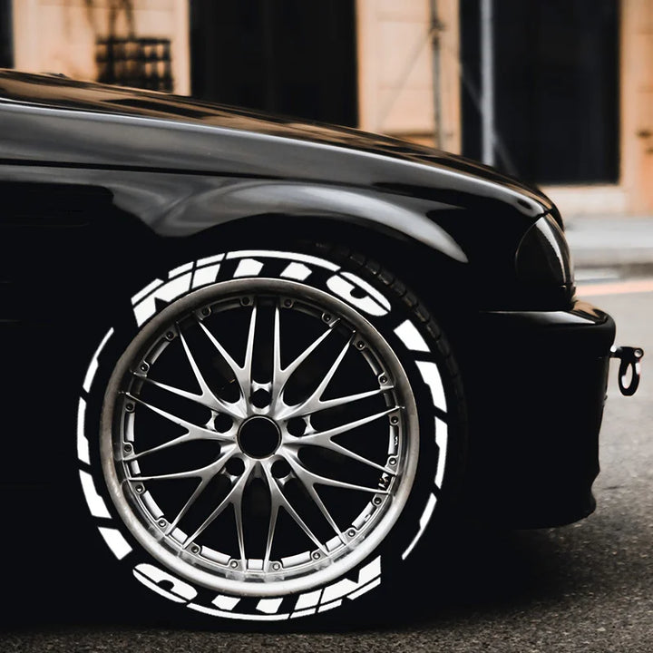 rubber tire letter stickers waterproof