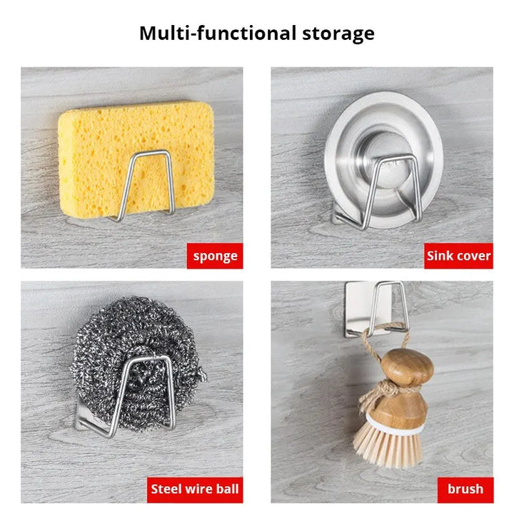 1pc Stainless Steel Sink Sponge Rack