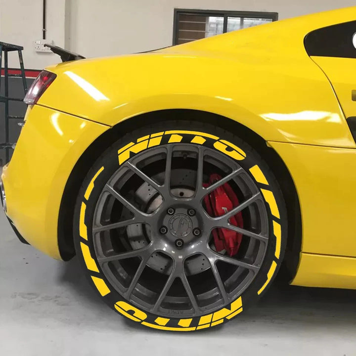 rubber tire letter stickers waterproof