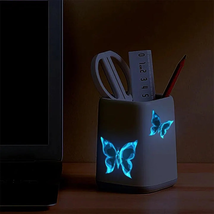 6PC Blue Luminous Small Butterfly