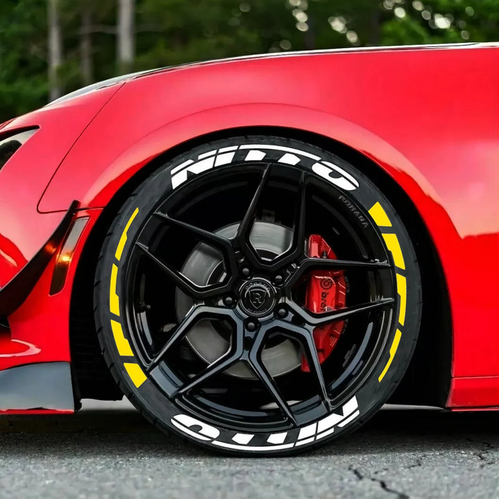 rubber tire letter stickers waterproof