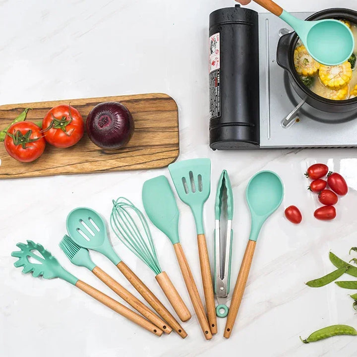 12Pcs Silicone Cooking Utensils
