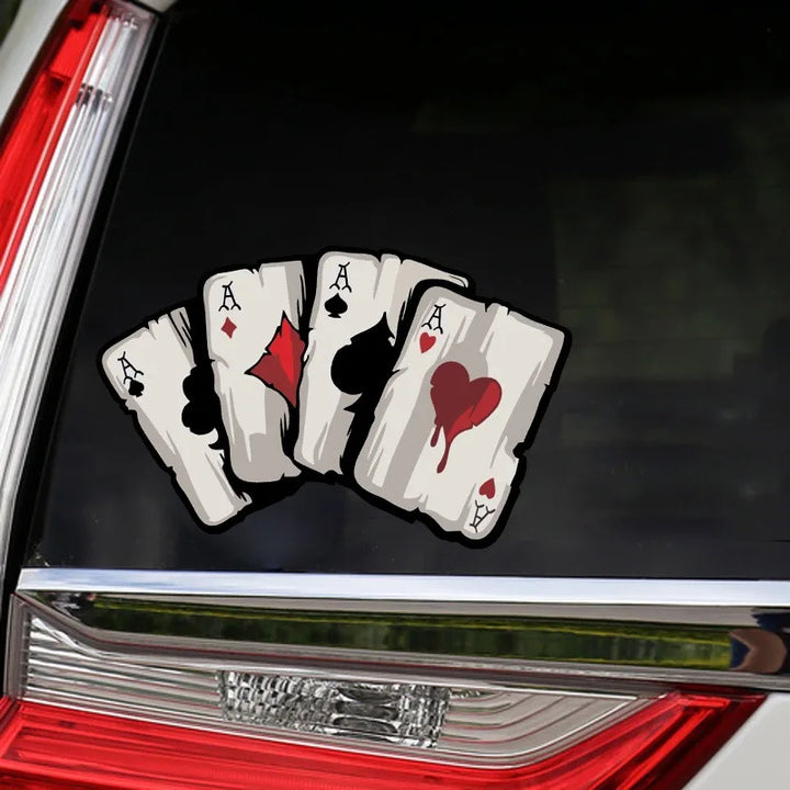 Poker Spades A Pattern Motorcycle Decals