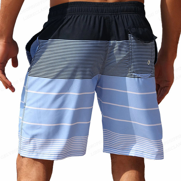 Striped board shorts